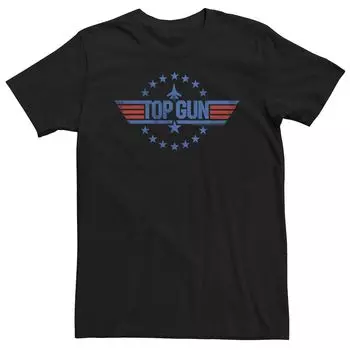 Футболка Big & Tall Top Gun с круглым звездным логотипом Licensed Character