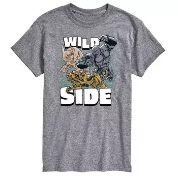 Футболка Big & Tall Transformers Wild Side с графическим рисунком Licensed Character, серый