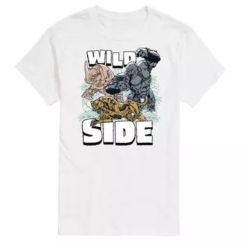 Футболка Big & Tall Transformers Wild Side с графическим рисунком Licensed Character, белый