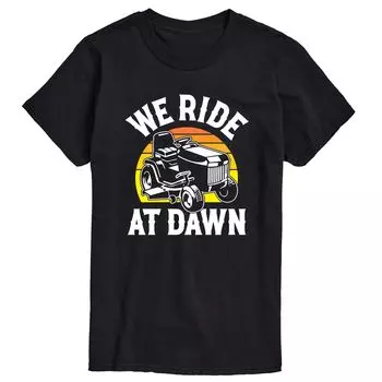 Футболка Big & Tall We Ride At Dawn Mower с рисунком Licensed Character, черный