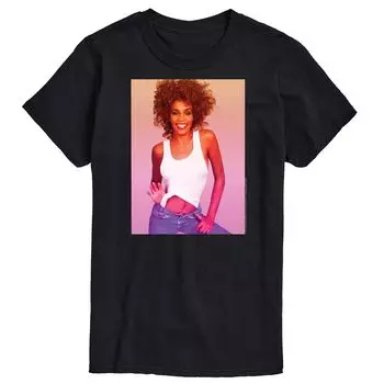 Футболка Big & Tall Whitney Houston с фотографией License, черный