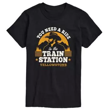 Футболка Big & Tall Yellowstone Need A Ride, Black Licensed Character, черный