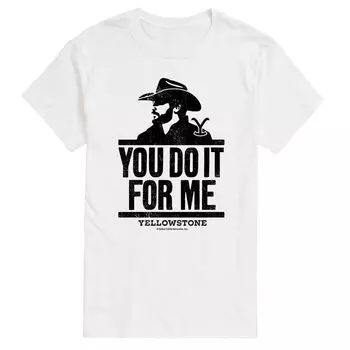 Футболка Big & Tall Yellowstone «Сделай это для меня» License, белый