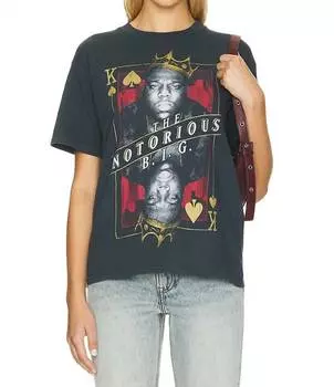 Футболка Biggie King Of Spades Weekend в винтажном черном цвете DAYDREAMER