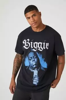 Футболка Biggie с графическим рисунком Forever 21, черный
