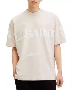 Футболка Biggy Cotton Tonal с логотипом ALLSAINTS, слоновая кость/кремовый