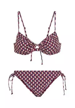 Футболка Бикини LSCN by LASCANA, бордовый