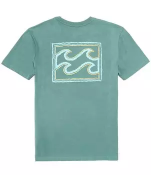 Футболка Billabong Big Boys 8-20 с короткими рукавами Crayon Wave, зеленый