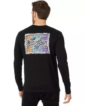 Футболка Billabong Crayon Wave Long Sleeve Graphic Tee, черный