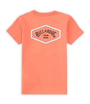 Футболка Billabong Little Boys 2T-7 с короткими рукавами Exit Arch, оранжевый