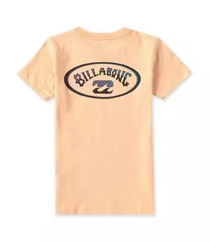 Футболка Billabong Little Boys 2T-7 с короткими рукавами CrossBoards, оранжевый