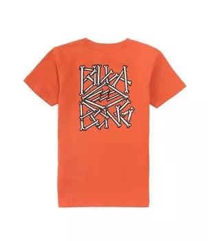 Футболка Billabong Little Boys 2T-7 с короткими рукавами Tall Tale, красный