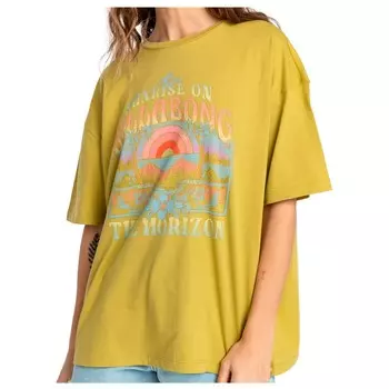Футболка Billabong Women's Sunrise On The Horizon S/S, цвет Green Envy