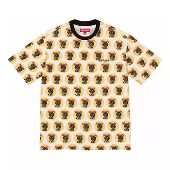 Футболка black cat t-shirt 'yellow black' Supreme, желтый