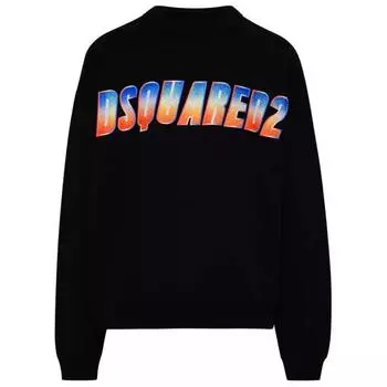 Футболка black cotton sweatshirt Dsquared2, черный