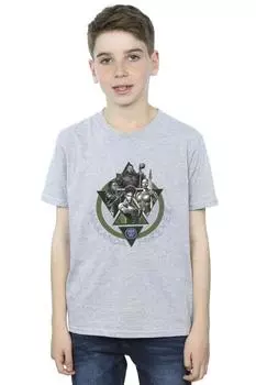 Футболка Black Panther Wakanda Forever Group Ring Pose Marvel, серый