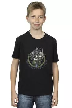 Футболка Black Panther Wakanda Forever Group Ring Pose Marvel, черный