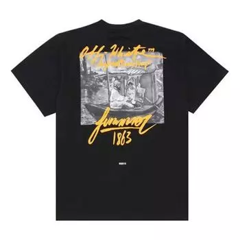 Футболка black printing cotton short sleeve loose fit Off-White, черный