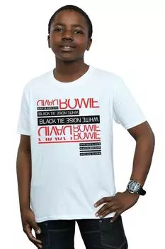 Футболка Black Tie с белым шумом David Bowie, белый