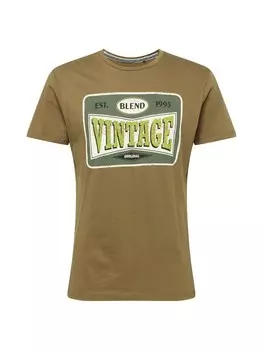 Футболка BLEND, оливковое/яблоко