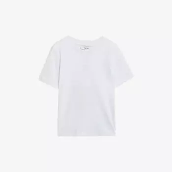 Футболка Bless из хлопкового джерси с круглым вырезом 3–14 лет Reiss, белый