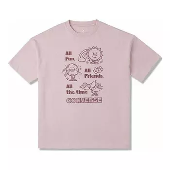 Футболка block party oversized tee 'pink' Converse, розовый