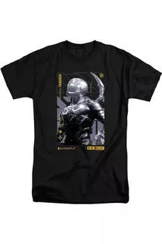 Футболка Blue Beetle (2023) Beetle Heads Up с коротким рукавом для взрослых Gildan, черный