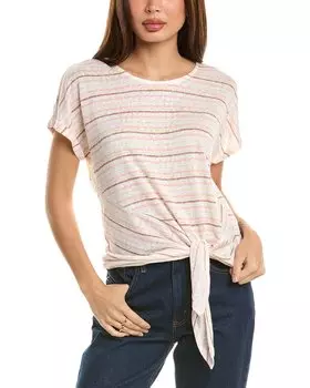 Футболка Bobeau Caty с завязками сбоку, розовый