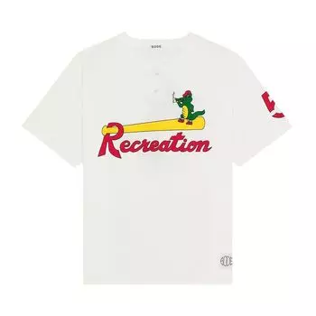 Футболка Bode Reptile Rec Tee 'Cream', белый
