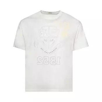 Футболка Bode Reversible Crest Tee 'Cream', белый