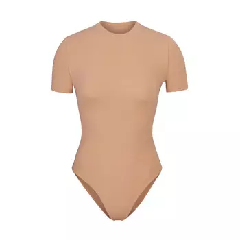 Футболка боди SKIMS Fits Everybody, охра
