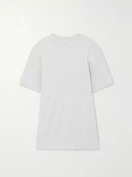 Футболка-бойфренд из эластичного джерси Skims, светло-серый