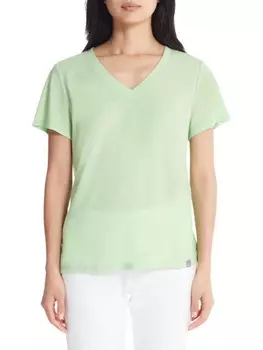 Футболка Бойфренда Marc New York с V-образным вырезом, зеленый
