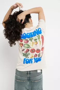 Футболка бойфренда с фруктовым принтом River Island, желтый