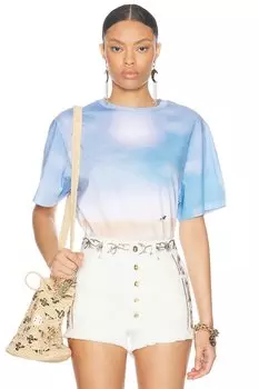 Футболка бойфренда с принтом пустыни RABANNE, белый