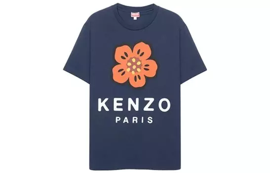 Футболка Boke Flower Series для мужчин, темно-синяя Kenzo, синий