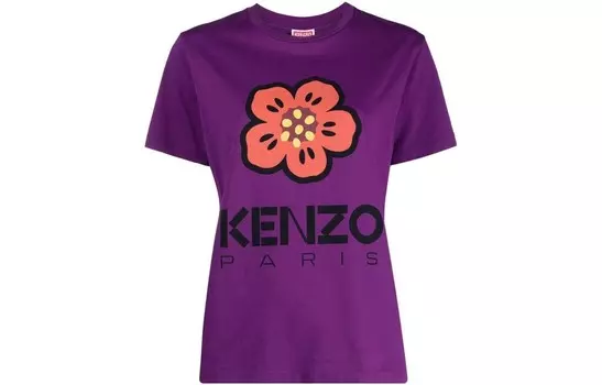 Футболка Boke Flower Series женская фиолетовая Kenzo