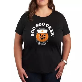 Футболка больших размеров Boo Boo Crew с рисунком Licensed Character, черный