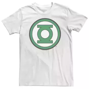 Футболка больших размеров DC Comics с классическим логотипом Green Lantern Licensed Character, белый
