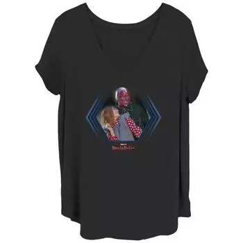 Футболка больших размеров для юниоров Marvel WandaVision в рамке Wanda & Vision Licensed Character