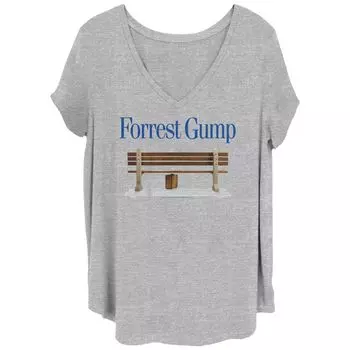 Футболка больших размеров для юниоров с графическим изображением Forrest Gump Bench Title Licensed Character