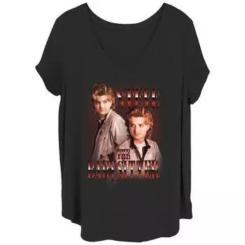 Футболка больших размеров для юниоров с рисунком «Stranger Things Steve The Babysitter» Licensed Character