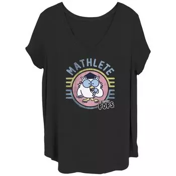 Футболка больших размеров для юниоров Tootsie Pop Mathlete Badge с v-образным вырезом и графическим рисунком Licensed Character