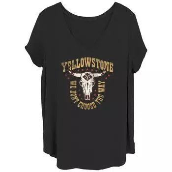 Футболка больших размеров для юниоров Yellowstone We Don't Choose The Way с V-образным вырезом и рисунком Licensed Character