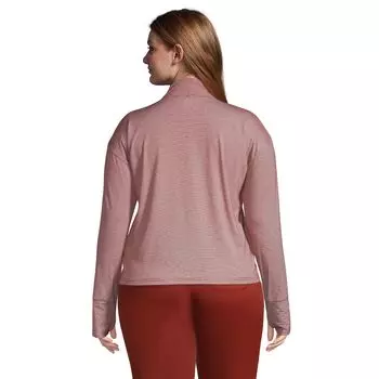 Футболка больших размеров Lands' End Performance с воротником-стойкой Lands' End