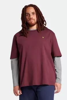 Футболка больших размеров Lyle & Scott, красный