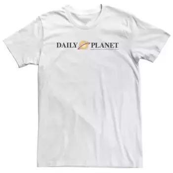 Футболка больших размеров с логотипом Daily Planet и надписью Superman DC Comics Licensed Character, белый