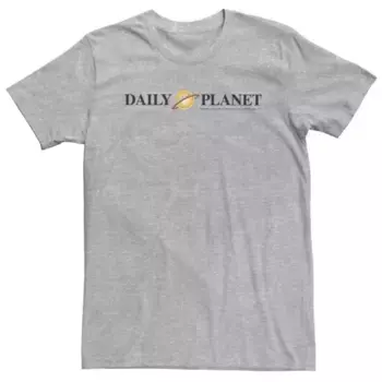 Футболка больших размеров с логотипом Daily Planet и надписью Superman DC Comics Licensed Character, серый