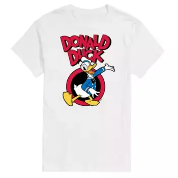 Футболка больших размеров с принтом Дональда Дака Disney, белый