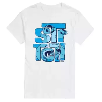 Футболка больших размеров с принтом "Лило и Стич" в стиле стопки Стичей Disney, белый